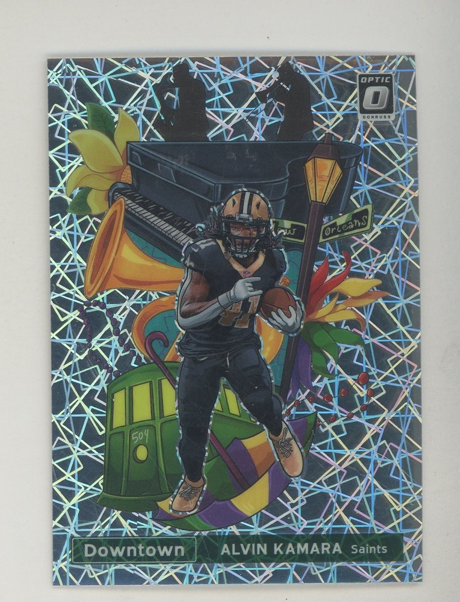 2021 Donruss Optic Downtown #DT-22 Alvin Kamara Saints SSP CASE HIT