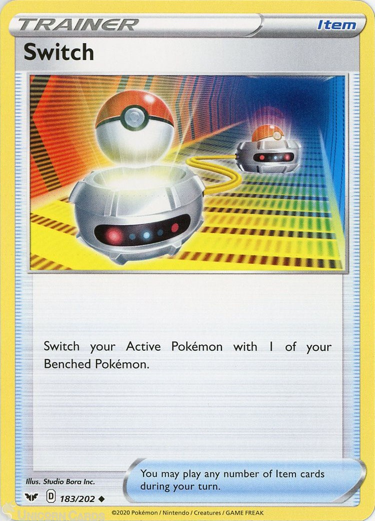 Switch 183/202 Uncommon Mint Pokemon Card :: TK ::