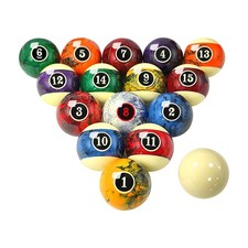 Marble Swirl Style Pool Balls Set Professional 2 1/4-Inch Billiard Balls for ...