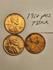 wheat penny 1930,1930D,1930S SET RED CH BU LINCOLN CENT 1930 P,D,S RED UNC