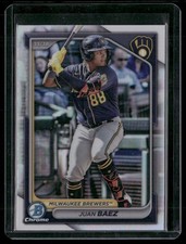 Juan Baez 2024 Bowman Draft Chrome Refractor Milwaukee Brewers