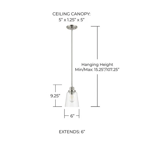 Capital Lighting 3718-135 6"W Mini Pendant - Picture 2 of 14