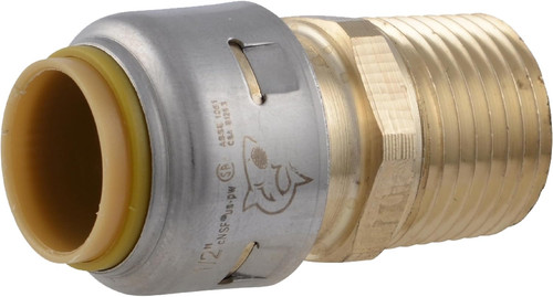 Max 1/2 Inch MNPT Adapter, Push to Connect Brass Plumbing Fitting, PEX Pipe, Cop