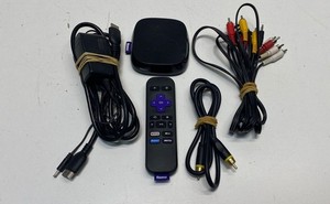 Roku 2 4210X Streaming Media Player Bundle Remote Cables For Parts or Repair