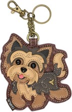 CHALA YORSHIRE TERRIER A Decorative Key Fob Coin Purse 4.75 x 4.25 x 0.3in NWT