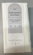 Threshold Performance Flat Sheet King Size 100% Sour Cream