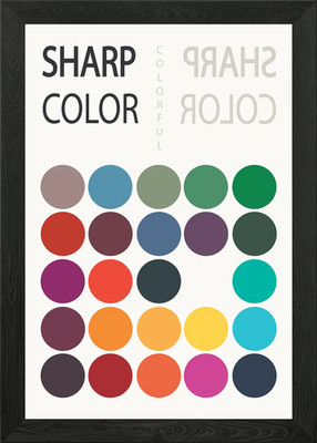 Farbpalette Tabelle gerahmt Wandbild Poster Leinwanddruck Bild