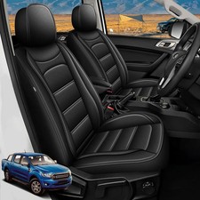 Ford Ranger Seat Covers Full Set Custom Fit 2019 - 2025 - Black Ford Ranger Seat Covers Full Set Custom Fit 2019 - 2025 - Black