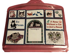 CAT Stamps SET OF 10 Kitten Wooden Rubber Crafts Scrapbooking