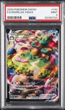 2020 POKEMON SWORD & SHIELD #142 FULL ART/SNORLAX VMAX PSA 9
