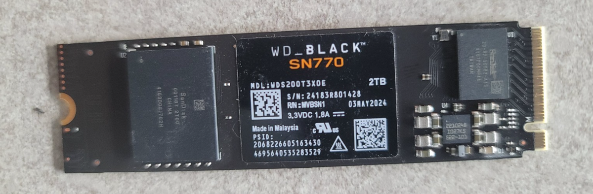Western Digital WD_BLACK SN770 2TB M.2 NVMe Internal SSD