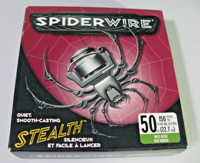 ONE (1) Spool Pure Fishing, SPIDER WIRE, 150yd 50lb, Moss Green (80-85% remains)