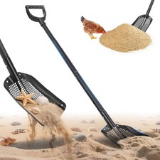 Heavy Duty 53.5in Adjustable Handle Sand Sifting Shovel Beach Garden Tool