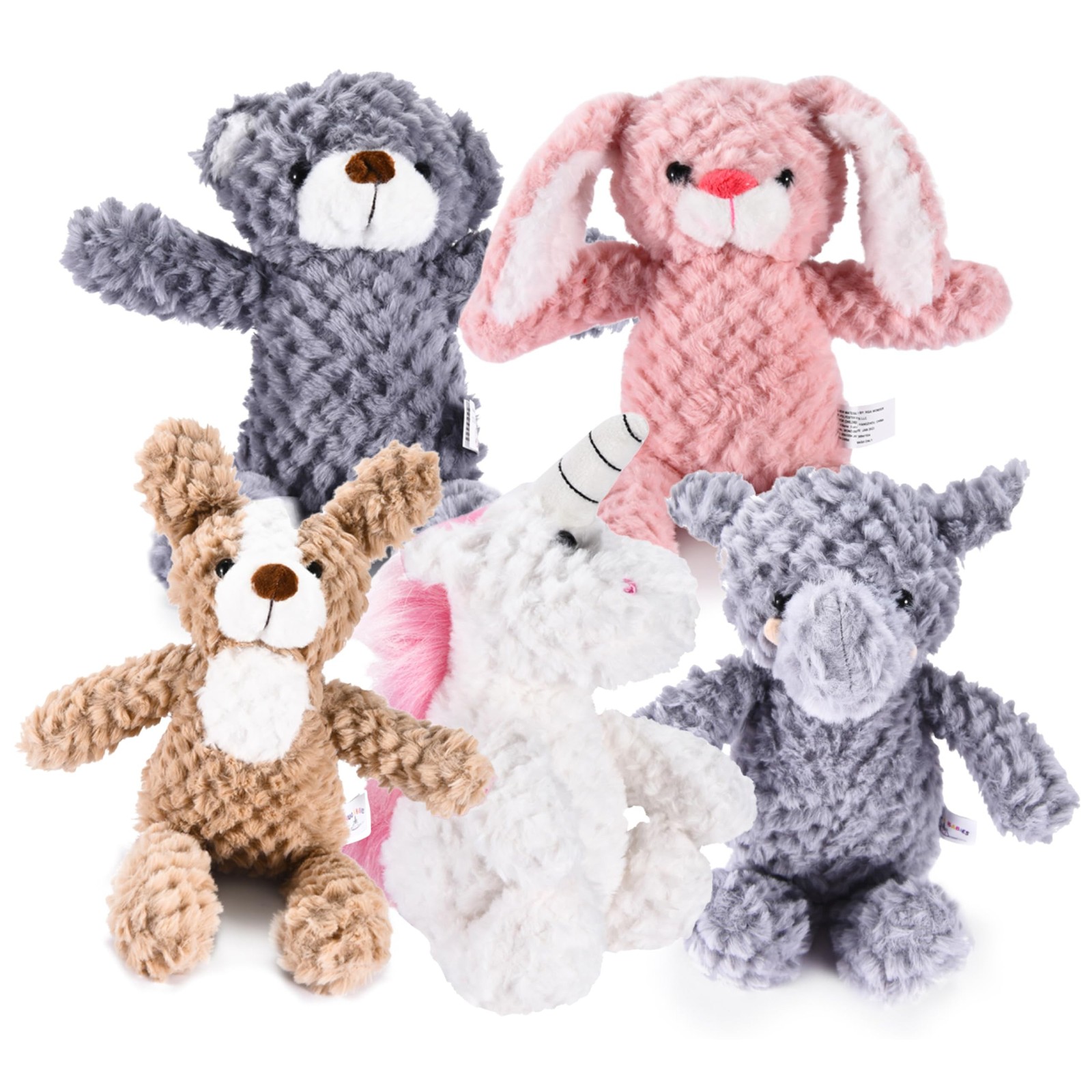 5 Set Animals and Teddy Bears - Plush Toys Bulk - Stuffed Animals for Kids - ...