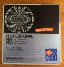 Agfa PEM268 Professional - REEL TAPE - 2100ft / 640m - 7" / 18cm SEALED! NOS