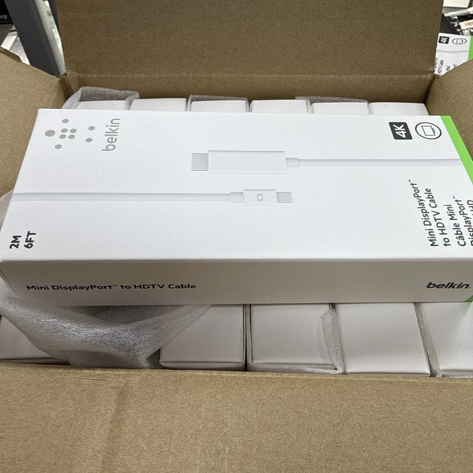 Belkin Mini DisplayPort to HDTV Cable 4K 2M - White - Image 3 of 3