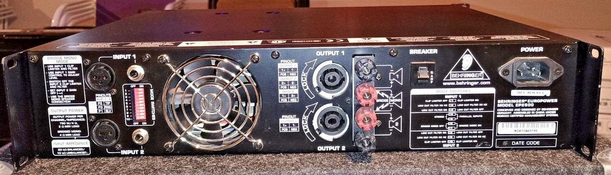 Behringer Europower EP2500 2-Channel Power Amplifier | eBay