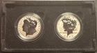 2023 MORGAN & PEACE SILVER DOLLAR REVERSE PROOF SET OF TWO PROOF COINS