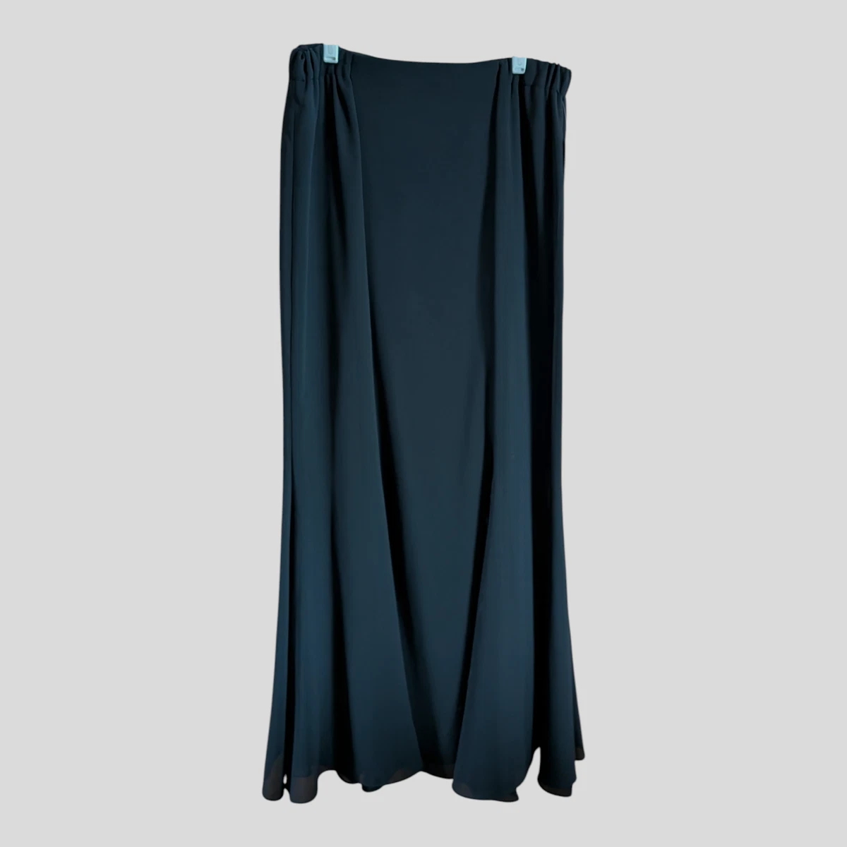 Alex Evenings Chiffon Tea-length Skirt in Blue