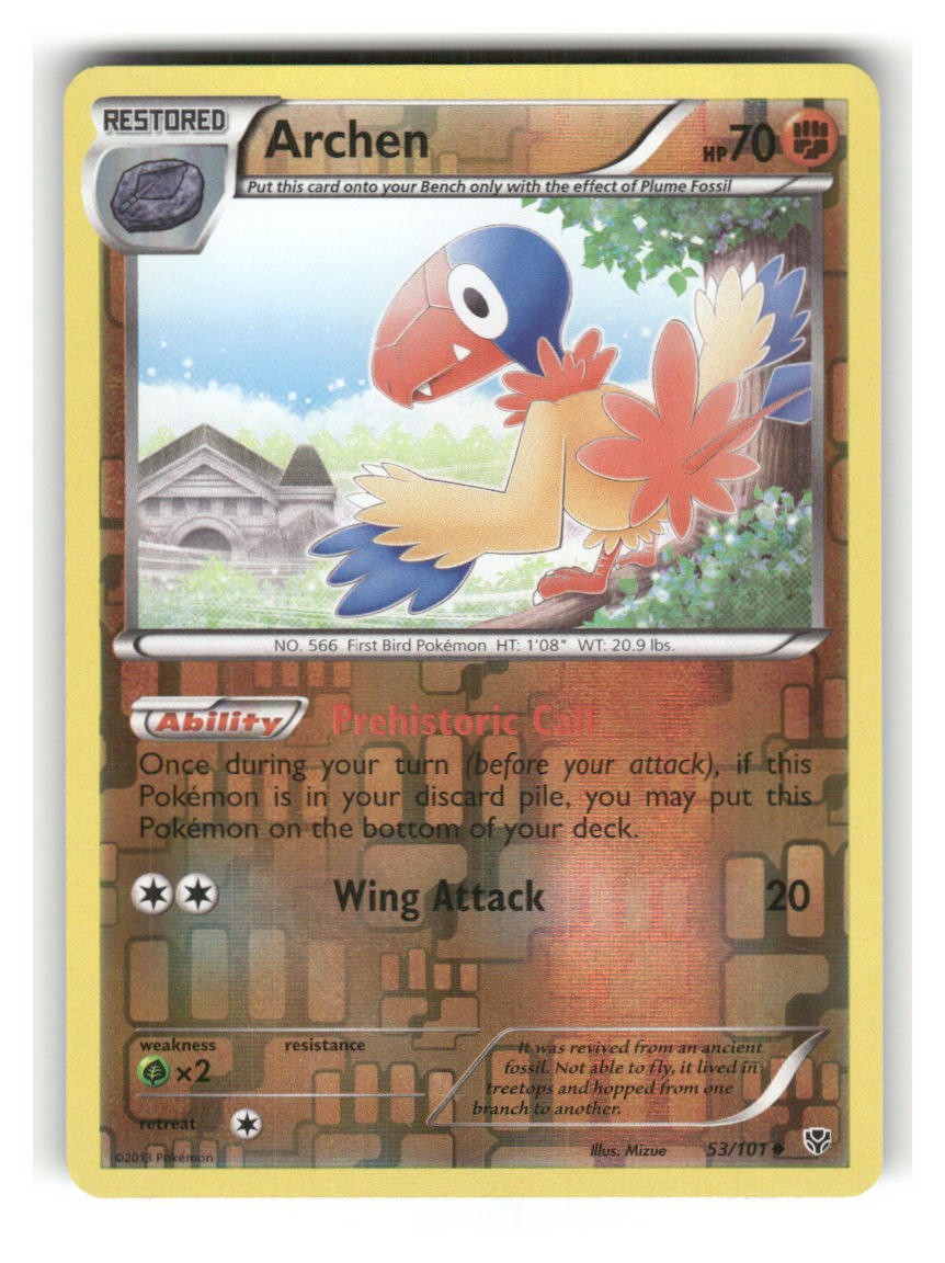 Archen 53/101 Reverse Holo Lightly Played Plasma Blast