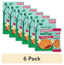 6 pack Beech-Nut Jammin' Waffles with Fruit Filling Toddler Snack,Pear Raspberry