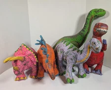 Vintage Plush Dinosaur Applause Determined Productions Lot of 5 Great Condition!