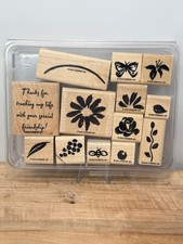 Stampin Up Watercolor Garden Stamp Set 2000 Floral Butterfly Garden