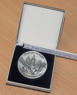 Medaille Ø 60 mm »Musikstadt Markneukirchen« Instrumenten Museum
