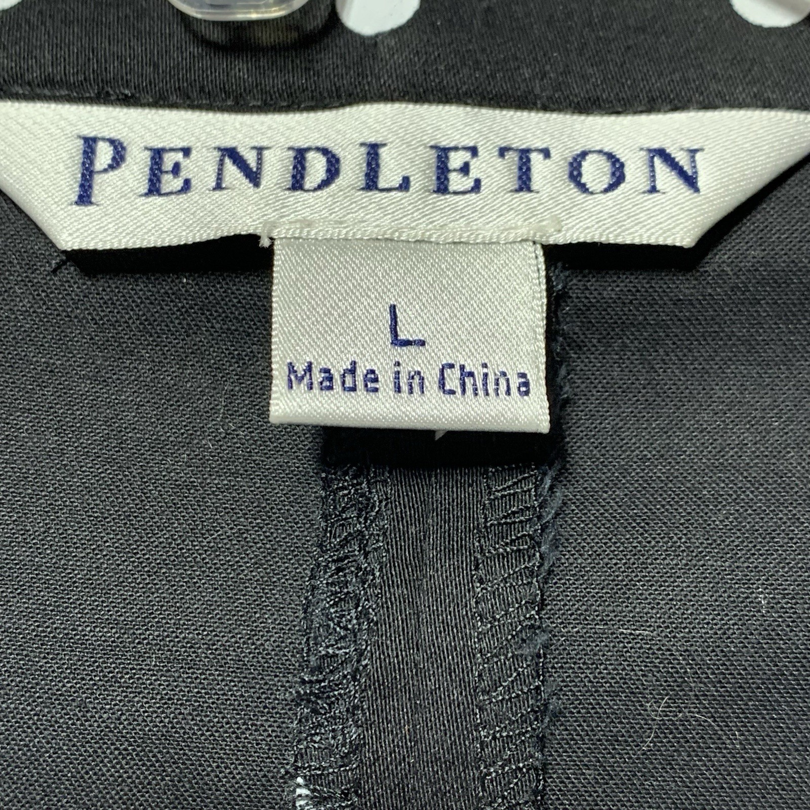 Women's Pendleton Button Front Tailored Black w/P… - image 10