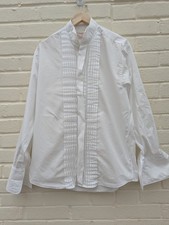 Vintage Debenham  Freebody Men's Pleated Formal Tuxedo Shirt Bib 15" Collar