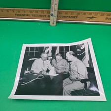 Vintage 8inx10in Photo President Harry S. Truman & Generals at Scott Field, ILL