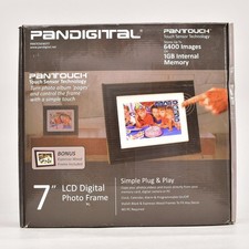 PANDIGITAL PANTOUCH 7" LCD DIGITAL PHOTO FRAME TWO FRAMES 1GB MEMOMY SD CARD REM