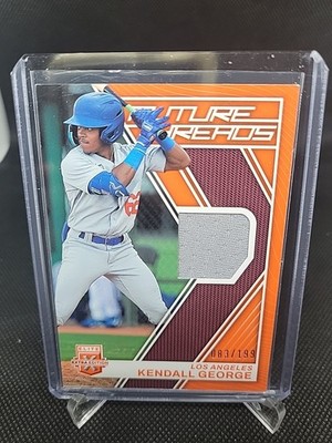 2023 Elite Extra Edition Future Threads Orange #8 Kendall George 83/199 Dodgers
