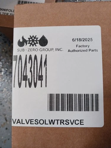 7043041 Subzero Inlet Water Valve NEW OEM