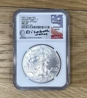 2021 Silver Eagle NGC MS70 Elizabeth Jones Signed - First Day Of Issue FDI