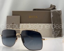 DITA Square Sunglasses ARTOA 88 Gold Silver Blue Gradient Lens DTS190-A-02 60mm