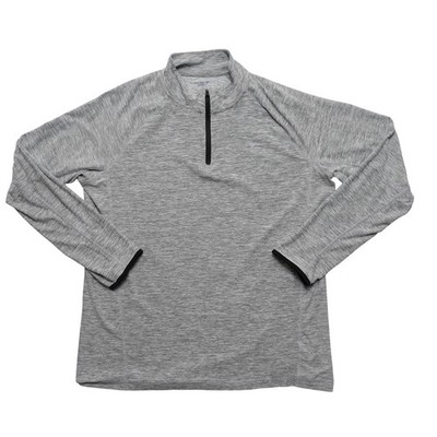 Old Navy Active Mens XL Gray Space Dye Go-Dry Quarter Zip Pullover