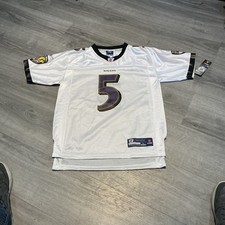 New White Reebok Youth Baltimore Ravens Joe Flacco Large Jersey