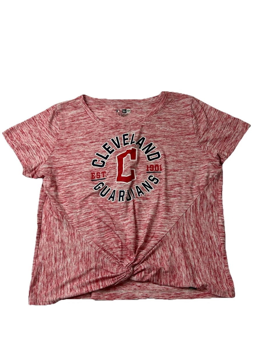T-shirt Manches Longues Femme Cleveland Indians - Gris Logo - Taille L (10-12 Ans)