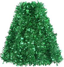 33FT St.Patrick's Day Tinsel Garland Shamrock Clover Green Metallic Garland New