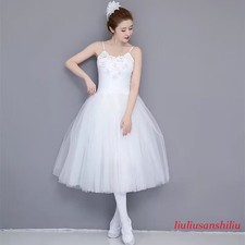 New Women's Ballet Costume Tutu Dress Practice Performance Mesh Adult Dancewear