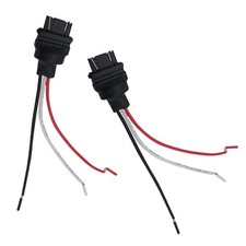 2 PCS Car 3157 Socket Wire Harness, T25 Bulb Socket Male Adapter, Pre-Wired