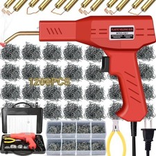 Plastic Welder Kit Soldering Hot Stapler Bumper Repair Welding Gun 1200 Staples