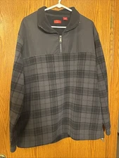 Izod Men's Black Fleece Quarter Zip Pullover Size Large