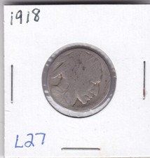 1918 Buffalo Nickel Acid Dated L27