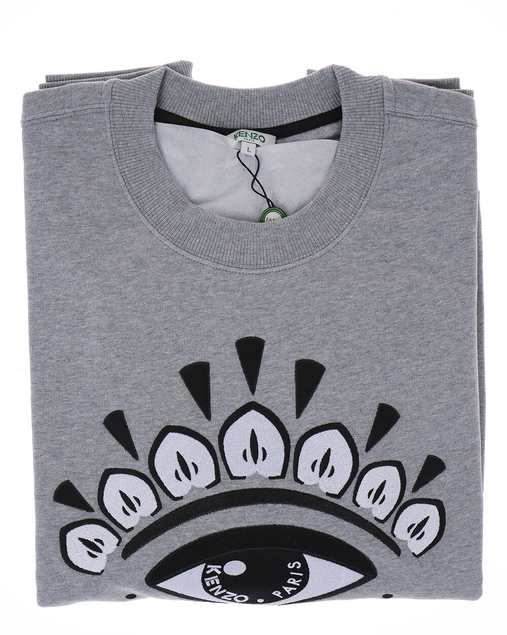 Felpa Kenzo Sweatshirt Hoodie Cotone Uomo Grigio 4XJ 5SW558 94 Tg. XL