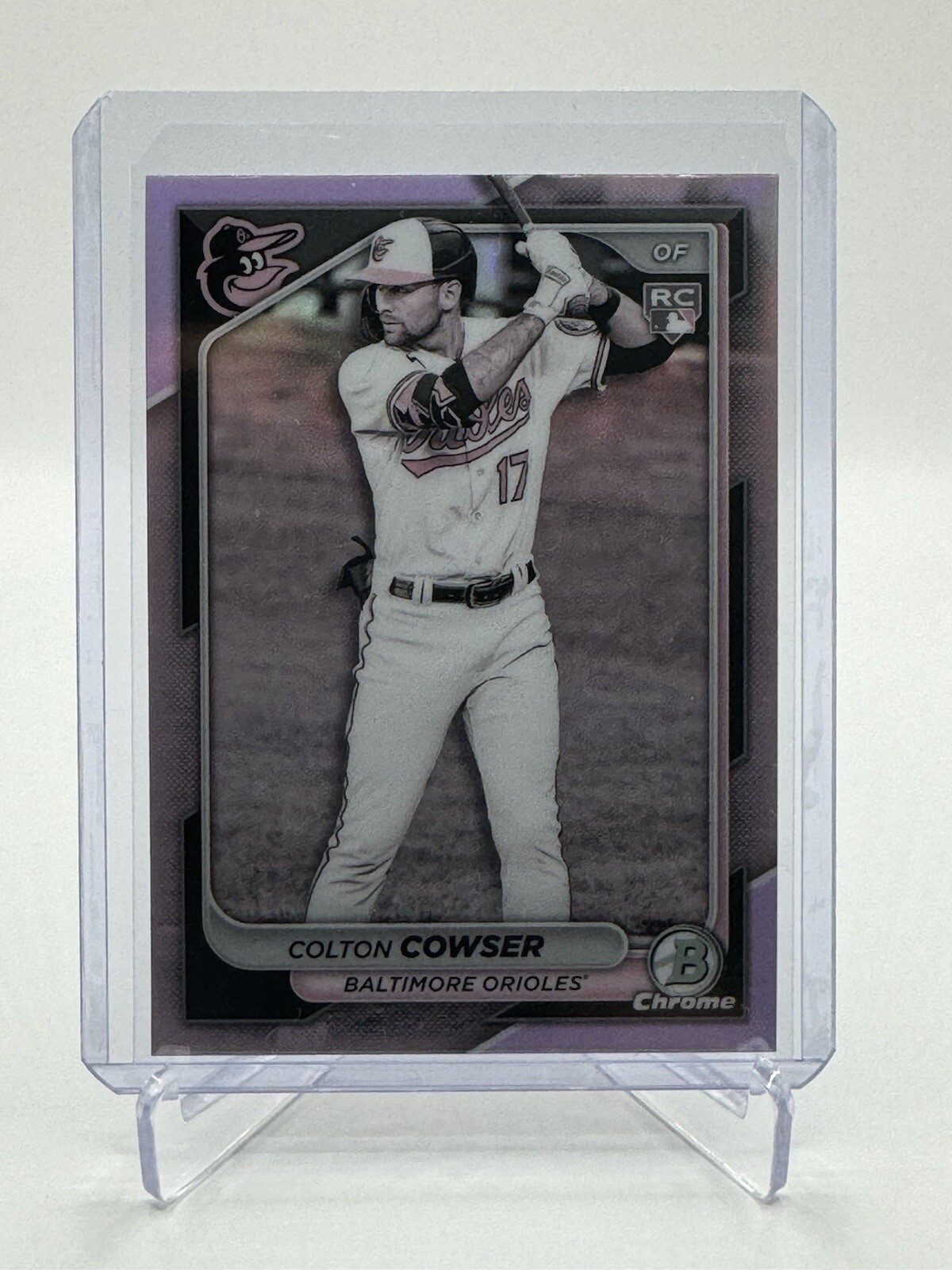 Colton Cowser 2024 Bowman Chrome RC Pearl Refractor Card No. 33