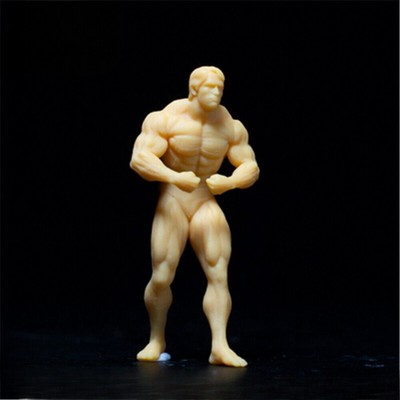 Muscular Man Male Gym Scene Miniatures 1:64 Figures Cars Model Toys 3D Printing