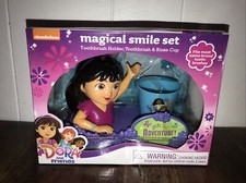 Nickelodeon DORA And Friends Magical Smile Toothbrush Holder and Cup Set NIB 