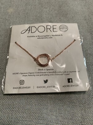 Adore Swarovski Crystal Circle Rose Gold Tone